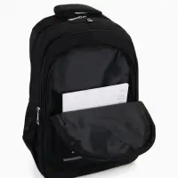 Рюкзак, 2 отдела, 4 кармана, 37&times;17&times;54 см, чёрный