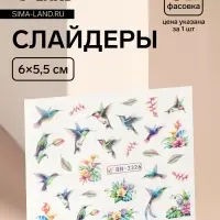 Слайдеры для ногтей «Колибри», разноцветные