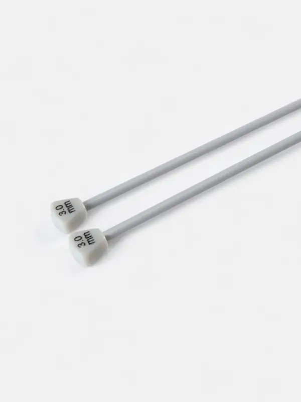 Спицы для вязания, прямые, с тефлоновым покрытием, d=3 мм, 35 см, 2 шт.