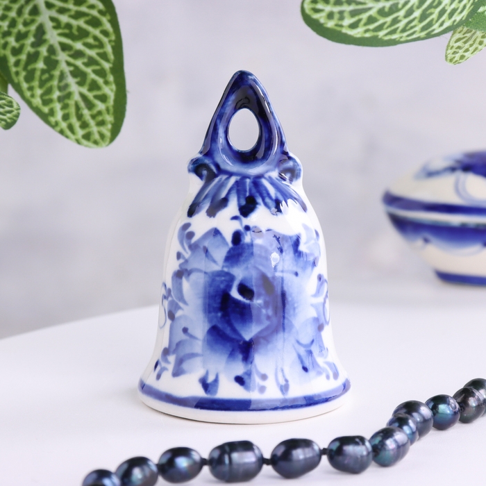 Колокольчик  Колокольчик "Рюшечка", гжель