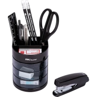 Набор настольный Deli E38253 12 предметов черный