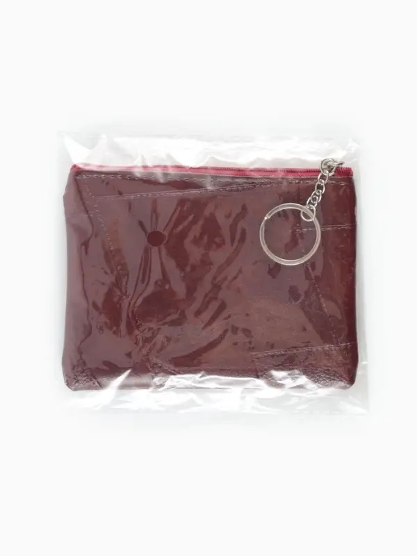 Кошелёк-монетница на молнии, однотонный, 15&times;0.5&times;11 см, МИКС