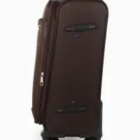 Чемодан на колёсах TEXTURA, текстильный, кодовый замок, с увеличением, 36&times;25&times;58 см, 20", коричневый