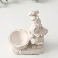 Фигура с подставкой для мелочей «Шеф повар», 11×9.5×5.5 см, натуральный