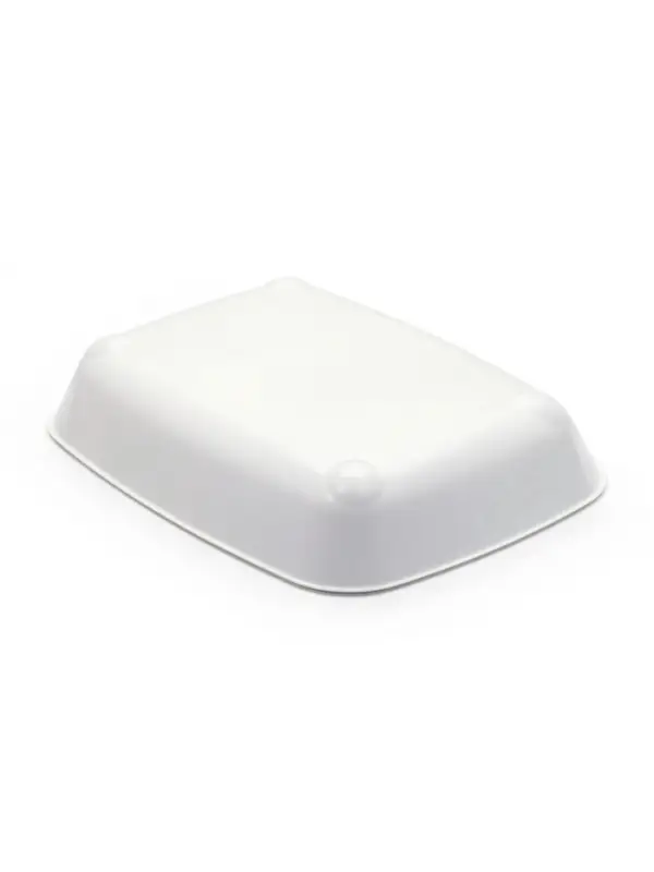 Лоток для кошек, 33.5&times;25&times;6 см, округлый, с сеткой, пластик, белый