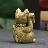 Фигурка гипс &laquo;Котик денежный&raquo;, золото, 8&times;5&times;5 см