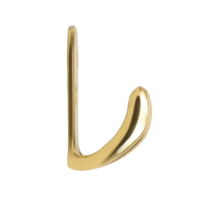 Крючок мебельный ТУНДРА TKd=026, двухрожковый, золото