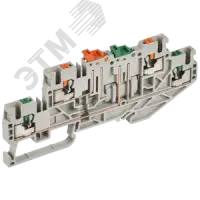 ARMAFIX Клемма пружинная Push-in CP-ML 2 ур. с ножевым размыкателем 2,5мм2 серая IEK
