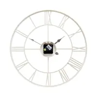 Часы настенные интерьерные &laquo;Классика&raquo;, d=45.5 см, бело-серебристые