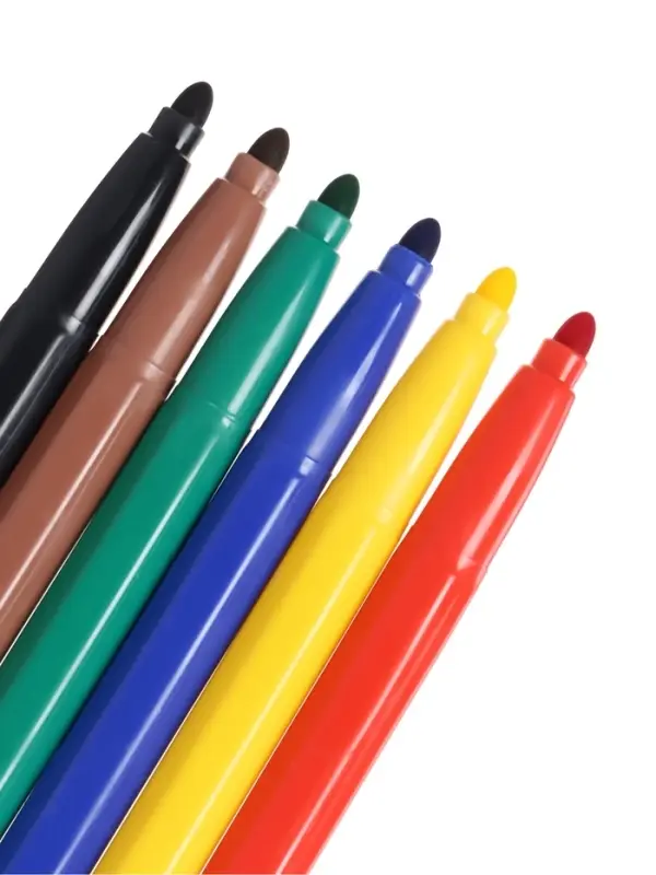 Фломастеры 6 цветов Jambo, вентилируемый колпачок, толстые