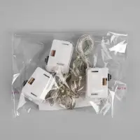 Набор гирлянд &laquo;Нить&raquo; 2 м роса, IP20, серебристая нить, 20 LED, свечение белое, 3 режима, батарейки AG13&times;3 (в комплекте), 3 шт.