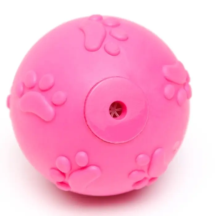 Игрушка для собак &laquo;Мяч-лапка&raquo;, 6 см, TPR, розовая