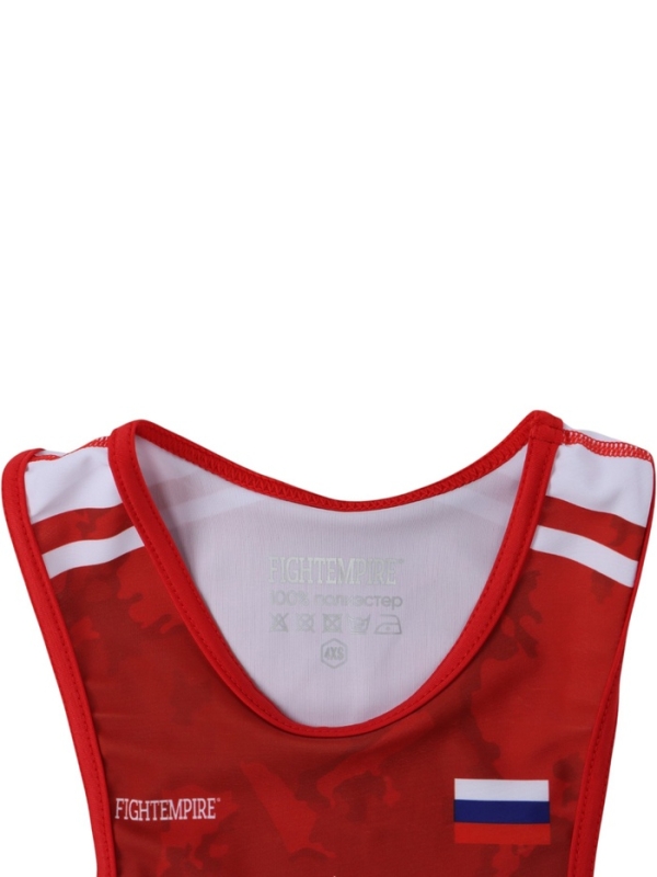 Трико борцовское FIGHT EMPIRE, WT500R, красное, размер 120