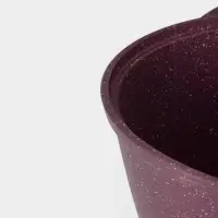 Кастрюля KUKMARA Trendy style, 4 л, d=24 см, h=14.5 см, стеклянная крышка, антипригарное покрытие, литой алюминий, фиолетовая