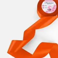 Лента атласная, 50 мм, 23&plusmn;1 м, оранжевая №164