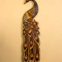 Панно настенное &laquo;Павлин&raquo;, 100 см, дерево албезия