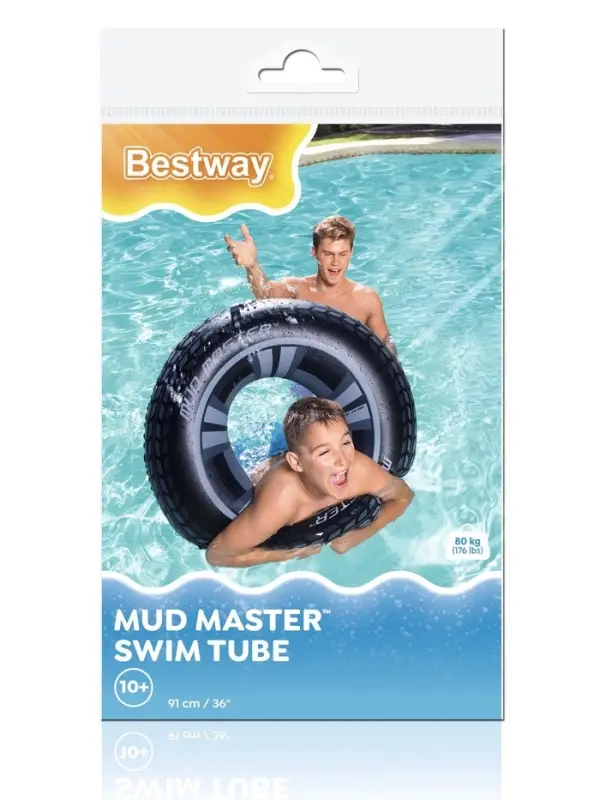 Круг для плавания Mud Master, надувной, d=91 см, от 10 лет, 36016 Bestway