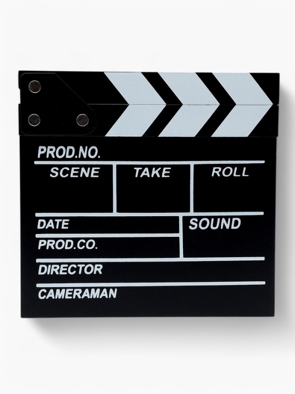 Кинохлопушка режиссёра, черная, 20 х 20 см