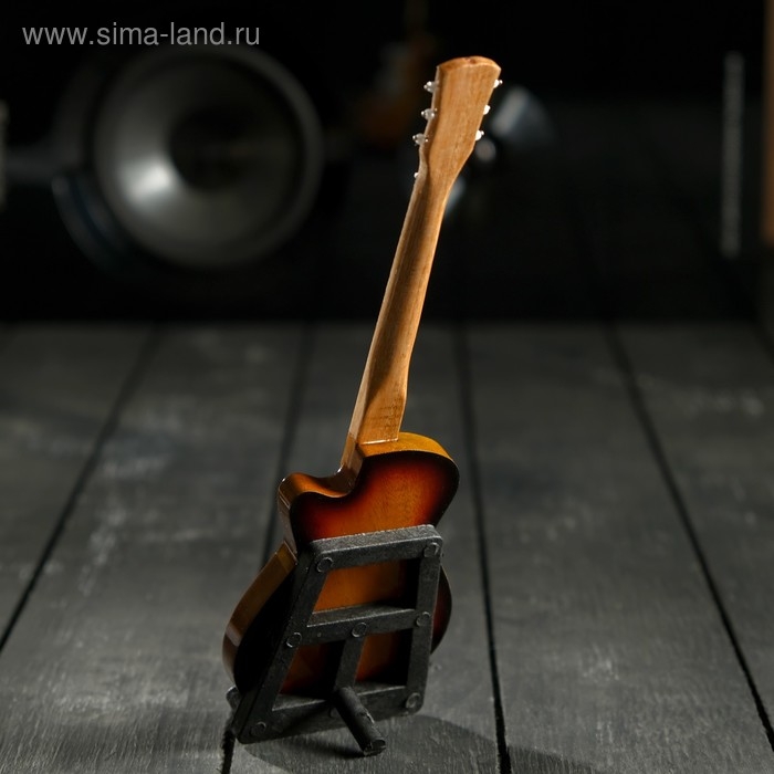 Гитара сувенирная  Гитара сувенирная "Gibson Es" чёрно-жёлтая, на подставке 24х8х2 см