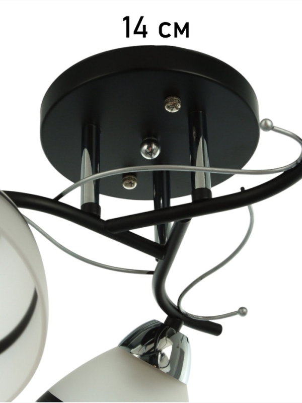 Люстра Люстра "Лайма" 3хЕ27 40Вт черно-хромовый 46х46х24 см