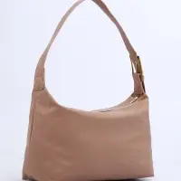Сумка женская багет на молнии, 32&times;14&times;22 см, бежевая