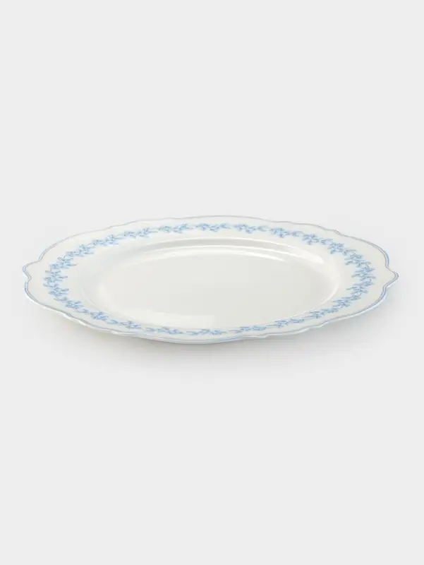 Тарелка WY Royal blue, d=26.5 см, фарфор, белая