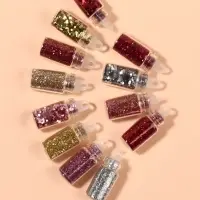 Блёстки для декора &laquo;Нежность&raquo;, мелкие/средние/крупные, 12 бутылочек