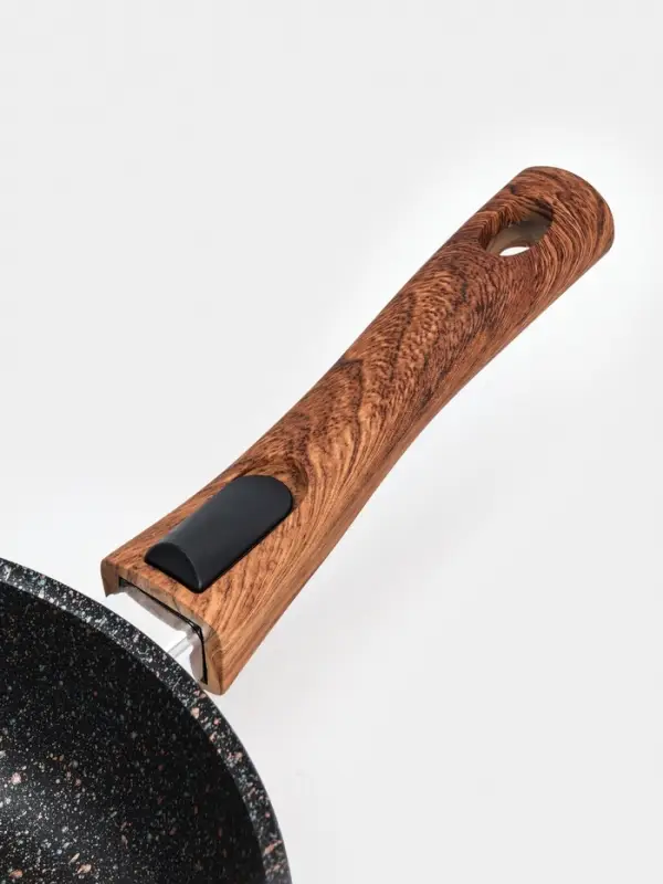 Сковорода KUKMARA Granit ultra original, d=26 см, съёмная ручка, антипригарное покрытие, литой алюминий, чёрная