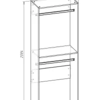 Комплект модульной гардеробной системы «Модус», 2800×2080×510 мм, цвет белый Комплект модульной гардеробной системы «Модус», 2800×2080×510 мм, цвет белый