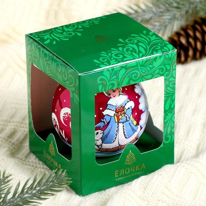 Новогодний шар Новогодний шар "Любава" 8,5 см микс