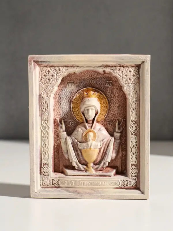 Икона с подвесом Икона с подвесом "Неупиваемая чаша" размер 12х10х2 см, гипс, роспись