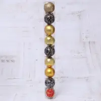 Ёлочные игрушки &laquo;Авива&raquo;, шары новогодние, d=6 см, набор 9 шт., золотистый