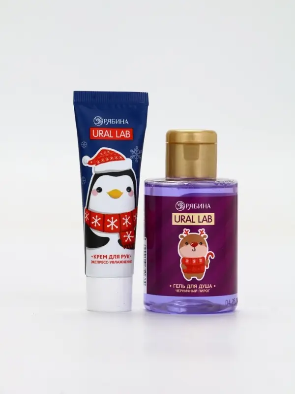 URAL LAB Набор "Счастья до небес", гель для душа 110 мл и крем для рук 30 мл