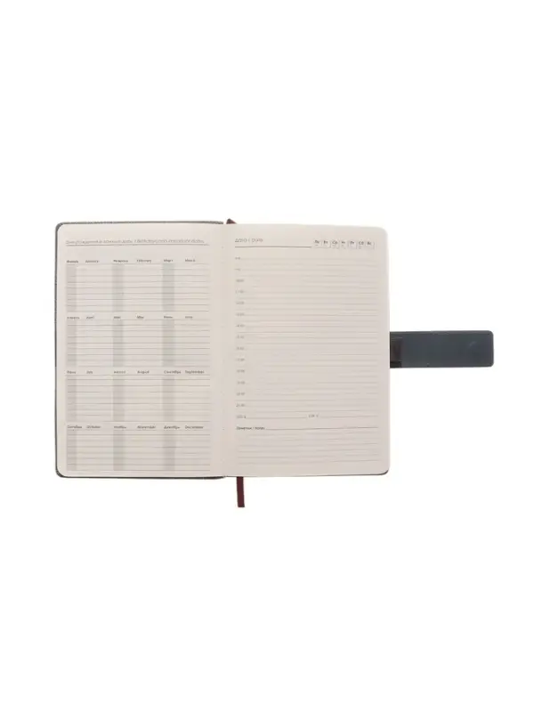 Ежедневник недатированный формат А5, с хлястиком, 128л, линия, пвх, Серый Ежедневник недатированный формат А5, с хлястиком, 128л, линия, пвх, Серый