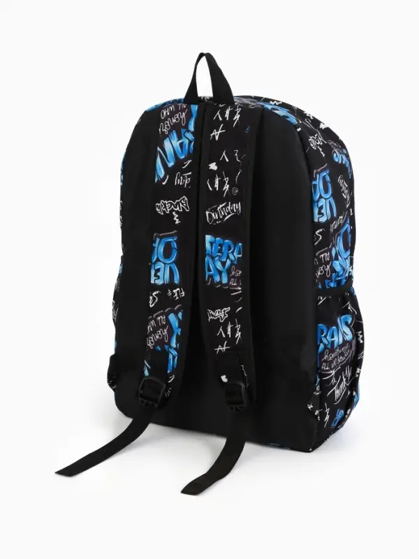 Рюкзак школьный, 3 кармана, 1 отделение, 30&times;13&times;42 см, синий