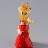 Фигурка &laquo;Коза с цветком&raquo;, 8.5&times;3.5 см, селенит, МИКС