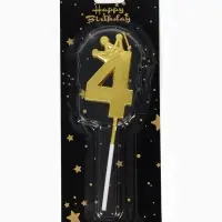 Свеча для торта &laquo;Корона&raquo; цифра 4