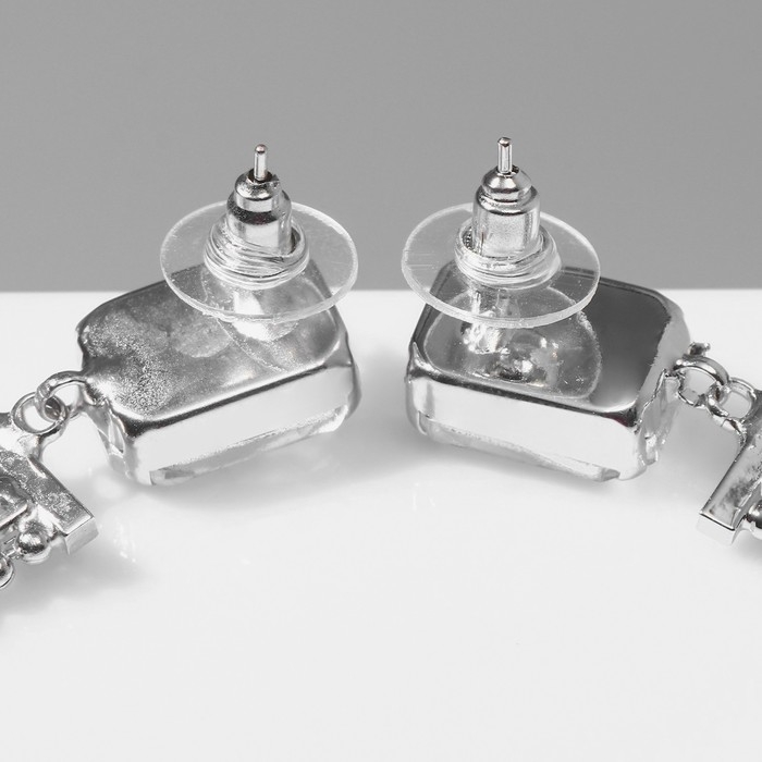 Серьги висячие со стразами «Водопад» дама, цвет белый в серебре, 14,5 см Серьги висячие со стразами «Водопад» дама, цвет белый в серебре, 14,5 см