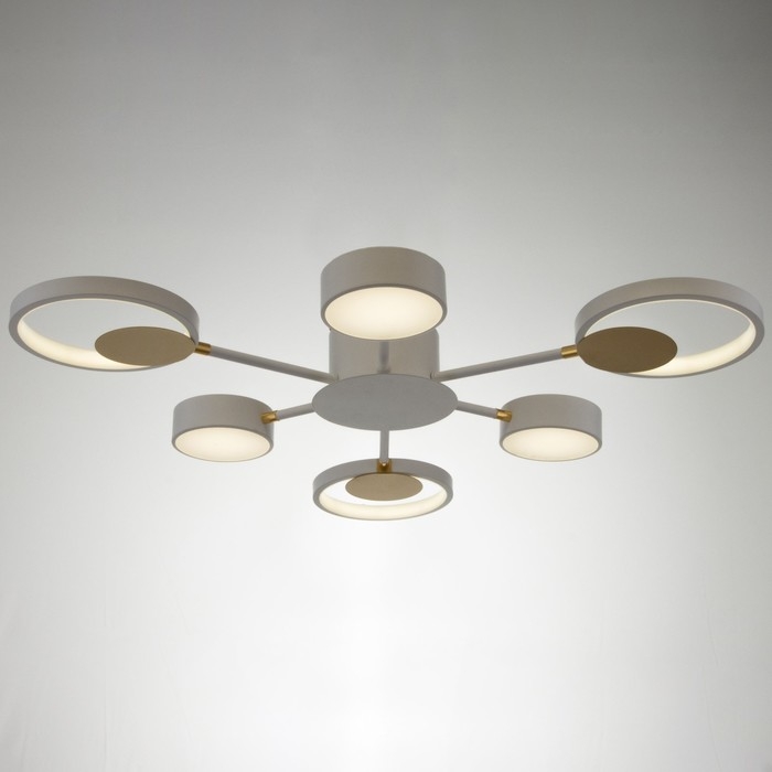 Люстра с ПДУ 2301/6WT LED 120Вт 3000-6000К белый 75х75х8 см BayerLux