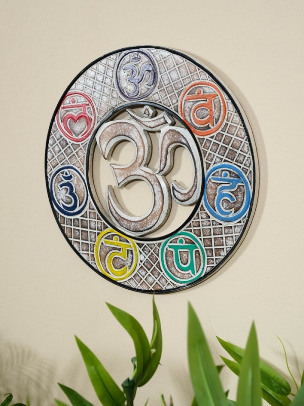 Панно резное МДФ  Панно резное МДФ "Знак ОМ", 30х30х0,6 см