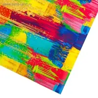 Бумага упаковочная глянцевая &laquo;Мазки&raquo;, 100 х 70 см