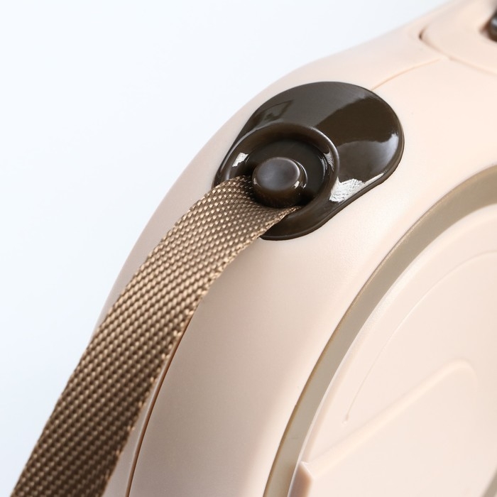 Рулетка с системой эффективного скручивания поводка, 5 м, до 20 кг, бежево-зелёная Рулетка с системой эффективного скручивания поводка, 5 м, до 20 кг, бежево-зелёная