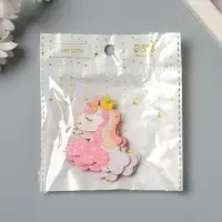 Декор для творчества войлок блеск "Единорог в облаках" 5х4,8 см Декор для творчества войлок блеск "Единорог в облаках" 5х4,8 см