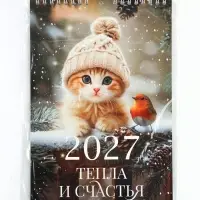 Календарь 2027 на пружине без ригеля &laquo;Котик&raquo;