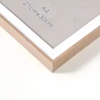 Фоторамка пластик формат А4 "Современная классика" беж и белый 26х20,8х1,5 см