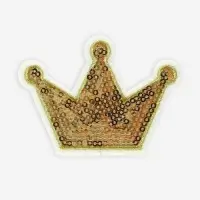 Термоаппликация «Корона», с пайетками, 8×5.8 см, цвет золотой