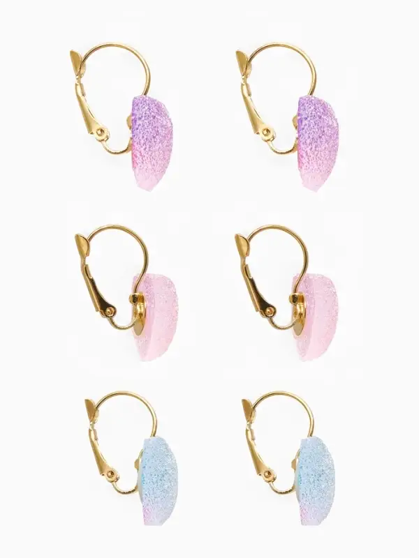 Серьги ассорти &laquo;Мармеладные сердечки&raquo;, в сахаре, цвет МИКС