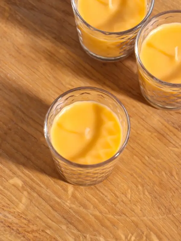 Ароматическая свеча в стакане, набор 3 шт., по 50 мл, 10 ч, 32 г, молоко-мёд