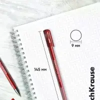 Ручка гелевая ErichKrause. G-Tone, красный стержень, узел 0.5 мм