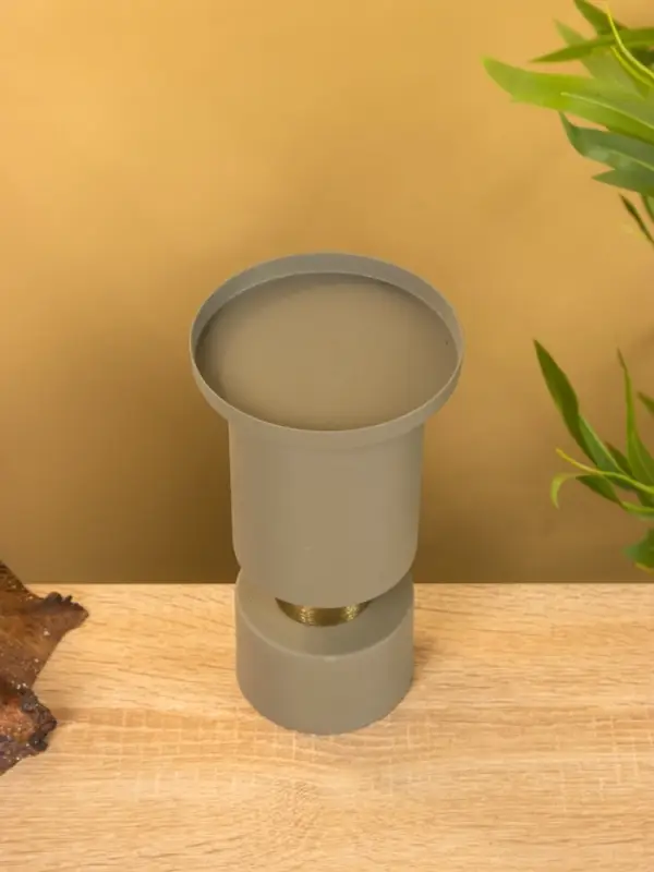 Подсвечник на 1 свечу текстурный "Графитовый" 10,5х10,5х19 см